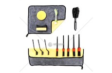 Sada detailingových štětců velká 14ks AMiO-03100