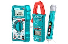 Sada digitálního multimetru, multimetru klešťového a zkoušečky AC napětí TOTAL