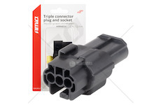 Sada elektrických konektorů vodotěsných 3 PIN 2,2 mm AMiO-04347