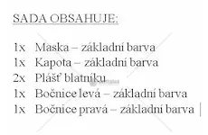 Sada kapotáž s blatníky(7011-5313,7047-5302,7047-5325,6211-5314, | 6211-5300-5