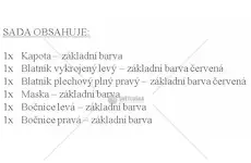 Sada kapotáž s blatníky (7011-5313, 7047-5302, 7047-5325, 6211-5314, 6745-7007 | 7245-5300-5
