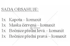 Sada kapotáže komaxit bez blatníků | 6911-5300-K