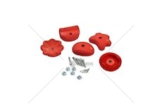 Sada lezecích kamenů, 5 ks, velké červené KAXL