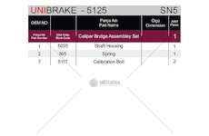 Sada na opravu třmenu brzdy KNORR SL7,SM7 UNIBRAKE UNB5125