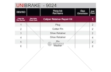 Sada opravářská brzdového třmenu BPW TSB3709/4309/ UNIBRAKE UNB9024