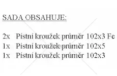 Sada pístních kroužků pr.102/4kr. | 5011-0096-7N