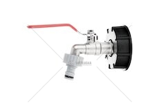 Sada pro IBC kontejner, redukce vnitřní závit S60×6 a zahradní ventil , vstup 1/2", výstup 3/4" - GEKO