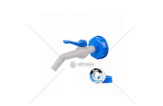 Sada pro kontejner na vodu IBC, kohoutek 45° s připojením IBCS60x6 pro hadice 19mm a PTFE páskou