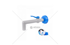 Sada pro kontejner na vodu IBC, kohoutek 90° s připojením IBCS60x6 pro hadice 1" a PTFE páskou