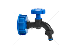 Sada pro kontejner na vodu IBC, uzávěr S60x6 s kohoutkem 1/2"