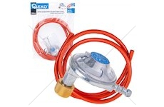 Sada pro připojení propanbutanové láhve (úhlový regulátor, svorky, hadice 2 m) - GEKO