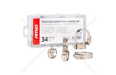 Sada šroubových svorek z nerezavějící oceli 34ks AMiO-04125