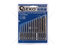 Sada titanových vrtáků 1.5-6.5mm 13ks Hex Geko G38250