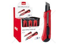 Sada univerzálních odlamovacích nožů ABS 100x18x0,5mm 24ks Box AMiO-04811