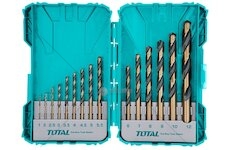 Sada vrtáků do kovu, 1-12mm, 15ks, HSS TOTAL
