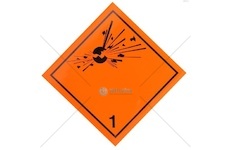 Samolepka ADR 1 – Látky výbušné, 250x250 mm 00492 101-05W-108