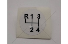 Samolepka obyčejná rukojeť řadící páky Multicar M25, M26.0