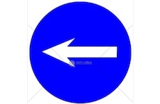 Samolepka přikázaný směr jízdy 160mm