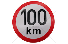 Samolepka rychlosti 100 km průměr 150mm