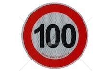 Samolepka rychlosti 100km reflexní třída II. průměr 20cm