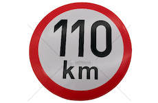 Samolepka rychlosti 110 km průměr 150mm