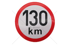 Samolepka rychlosti 130 km průměr 150mm