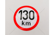 Samolepka rychlosti 130km průměr 15cm