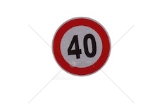 Samolepka rychlosti 40km průměr 20cm