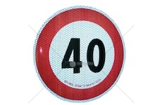 Samolepka rychlosti 40km reflexní třída II. průměr 20cm
