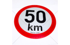 Samolepka rychlosti 50km průměr 20cm reflexní