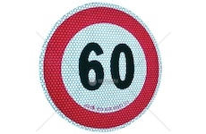 Samolepka rychlosti 60km reflexní třída II. průměr 20cm