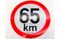 Samolepka rychlosti 65km průměr 20cm reflexní