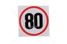 Samolepka rychlosti 80 km průměr 160mm
