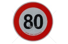 Samolepka rychlosti 80km reflexní třída II. průměr 20cm