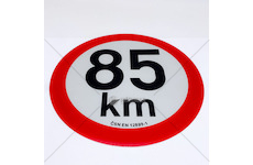 Samolepka rychlosti 85km průměr 20cm reflexní