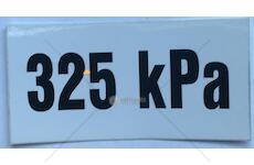 Samolepka tlaku pneu 325kPa Multicar