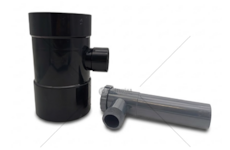 Sběrač dešťové vody s ventilem 100mm, černý