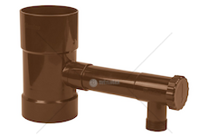 Sběrač dešťové vody s ventilem 100mm, hnědý