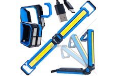 Skládací LED svítilna COB 10 W 1000 lm, 4000 mAh, s magnety - GEKO