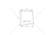 Sklo bočního okna levé kouřové 53369045