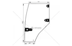 Sklo do dveří levé pro case cx, mx a c | 192003A6