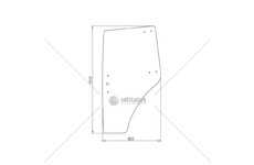 Sklo dveří levé - čiré 53369088