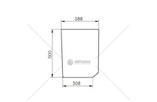 Sklo přední spodní levé 53369007