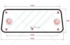 Sklo zadní UR I - rozteč 130cm  Zetor 62117909
