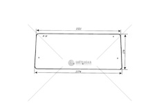 Sklo zadní vyhřívané - rozteč 125cm 70117969