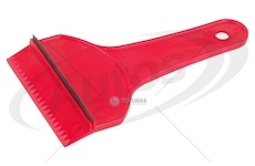 Škrabka na led oken s gumovou stěrkou 