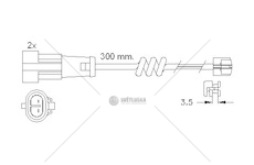 Snímač opotřebení brzdových desek 29232/300mm zn iveco daily 0192034_A