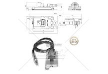 Snímač výfukových plynů nox 1134mm za katalyzátor daf xf euro 6 0255989_A