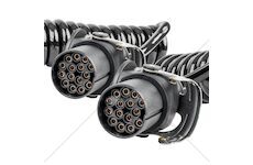 Spirálový kabel TIR 2x 15 PIN 5m 24V AMIO-04382