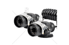 Spirálový kabel TIR 2x 7 PIN typ EBS 5m 24V AMIO-04383